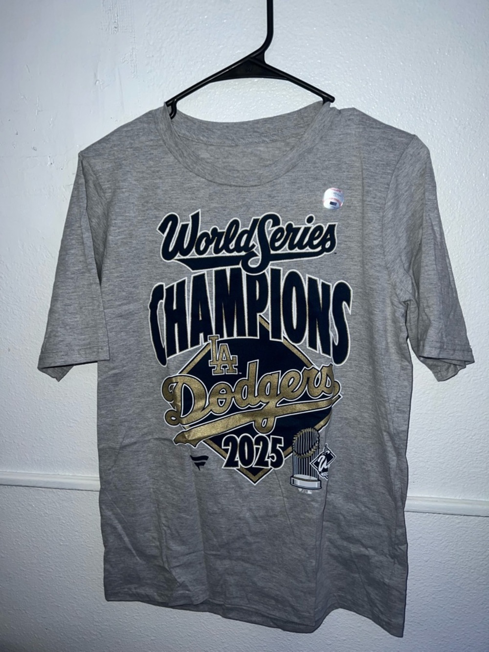 Fanatics Gray Los Angeles Dodgers World Series Champions 2025 Tee